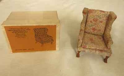 Vtg Reevesline Early American Miniature Dollhouse Furniture Wing Back Chair • $20