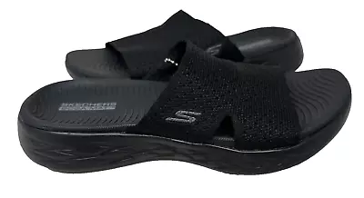 Skechers Women's OTG 600 Adore Slide Sandals Black Sparkle #140169 Size:6 117R • $38.50