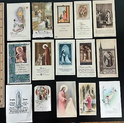 $19.99 • Buy Lot Of Vintage & Antique Catholic Communion Holy Cards In French - Group B