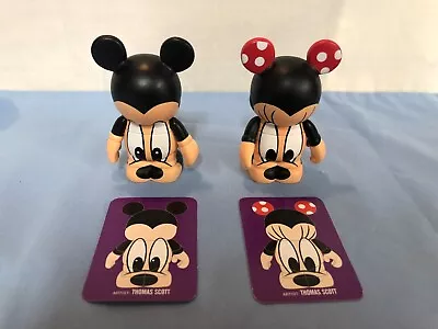 £4.99 • Buy Walt Disney 3  Vinylmation Big Eyes Mickey & Minnie Mouse - Vgc