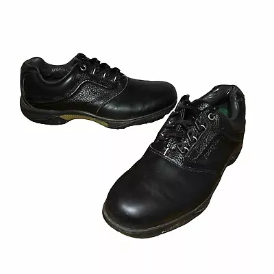 Footjoy FJ Mens 9 Contour Series Black Leather Spiked Golf Shoes 54274 • $24.86