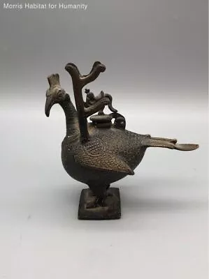 Antique China Bronze Ware Dynasty Place Phoenix Bird Zun Incense Burners • $14.99