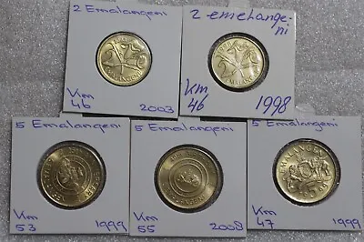 $33.13 • Buy Swaziland 2 & 5 Emalangeni High Grade - 5 Coins B49 #n361