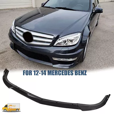 New Front Rear Bumper Lip For Mercedes Benz C W204 Sport 2012-2014 Carbon Style • $59.98