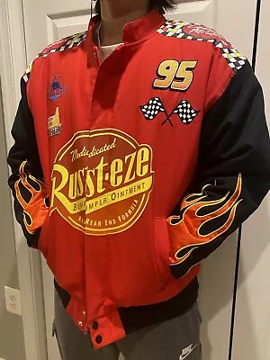 BOXLUNCH Lightning McQueen Racing Jacket Size Large Disney/Pixar Brand New • $150