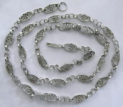 VINTAGE MEXICO STERLING NECKLACE 28 INCHES By EHC • $59.50