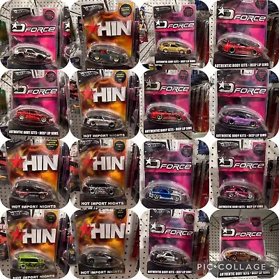Hotwheels HIN Hot Import Nights And D Force Die Cast 1:50 Multiple Variations • $89