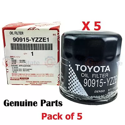 Genuine Corolla ZRE172 ZRE171 ZRE152 ZRE151 1.6 1.8 Oil Filter Pack X5 Ref Z386 • $71.44