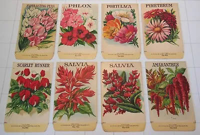 Lot Of 8 Vintage FLOWER SEED PACKETS (G4)-Galloway Litho Co-2 3/4 X4 3/8 -Unused • $28