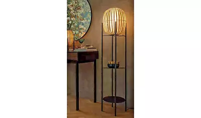 Habitat Aoki Bamboo Shelved Floor Lamp - Brand New In Open Box • £65.99