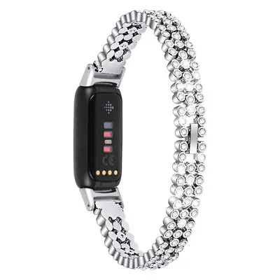 For Fitbit Luxe Replacement Full Rhinestones Stainless Steel  Metal Watch Band • $12.95