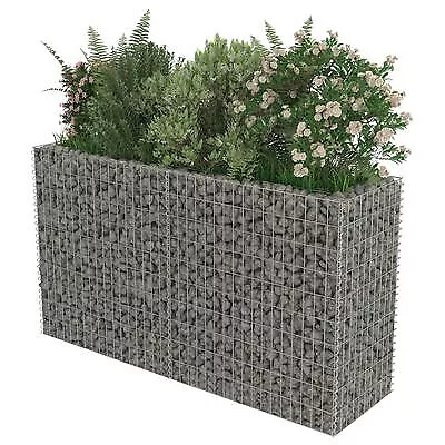 Gabion Planter Stone Wire Mesh Basket Garden Raised Bed Cage Outdoor Baskets New • £115.99