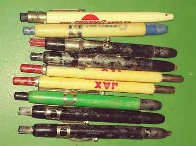 Lot Of 9 Vtg '40s/'50s - Some W/ Ads - Retractable Grease Pencils/Need Cleaning • $7.50