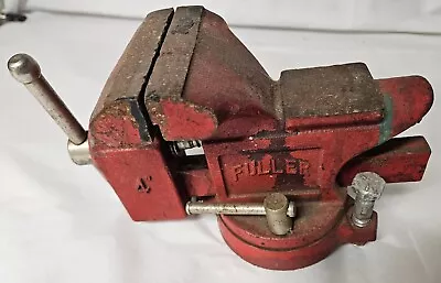 Vintage 4-1/2  Fuller Bench Vise With Swivel Base Anvil Pipe Jaws Made InJapan • $49