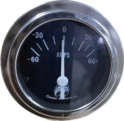 Mooneyes 2-1/8” AMP Gauge By Classic Instruments 60/60 With Mounting Bracket • $128.70