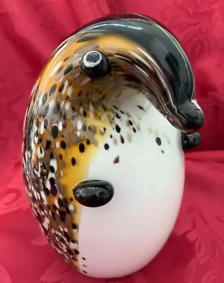 NEW FLAWLESS Stunning MURANO Italy Browns Art Crystal HEDGEHOG SQUIRREL Figurine • $90