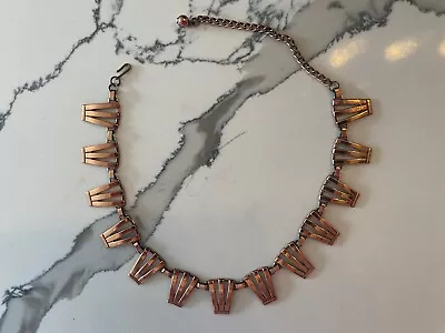 Vintage Copper Line Necklace • $39