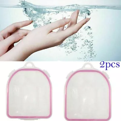 2x Thickening Double SPA Manicure Nail Acetone Resistant Soak Off Bowl New* • £7.31