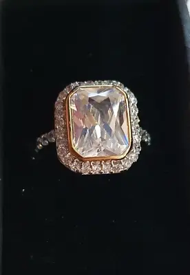 £15 • Buy Crystal And Cubic Zirconia Ring From Pave Collection By Adrian Buckley Size O
