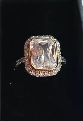 £15 • Buy Crystal And Cubic Zirconia Ring From Pave Collection By Adrian Buckley Size O