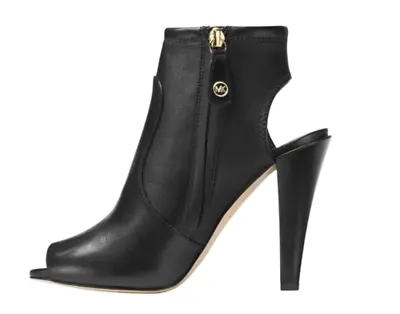 Michael Michael Kors Black Selina Black Stretch Suede Bootie Size 6 M Orig $150 • $72