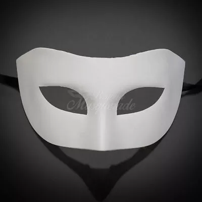 Classic Simple White DIY Venetian Mardi Gras Masquerade Mask For Men • $9.95