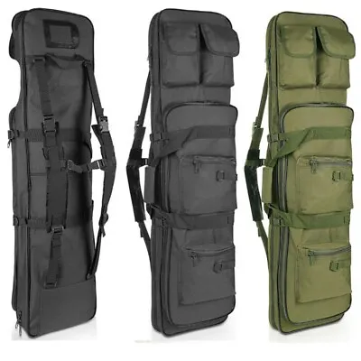 39  47  Waterproof Double Tactical Hunting Padded Carry Air Rifle Gun Bag Strap • £21.93