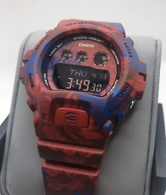 Casio G-Shock Watch GMDS6900F Blue & Red Floral Resin Digital Watch • $99