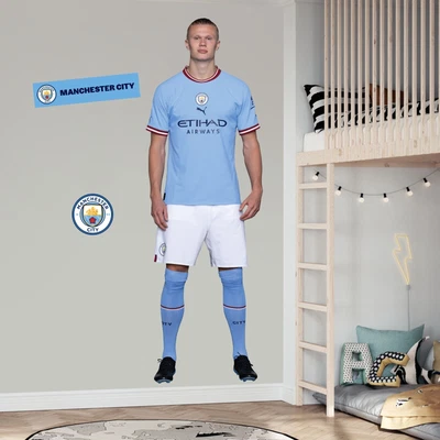 £29.99 • Buy Official Manchester City Wall Sticker - Erling Haaland 22/23 Player Decal Art