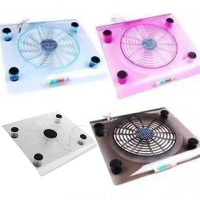 Laptop Cooling Pad Cooling Stand Chill Mat With 1 Blue LED Fans Fits 15 Inches • $20.71