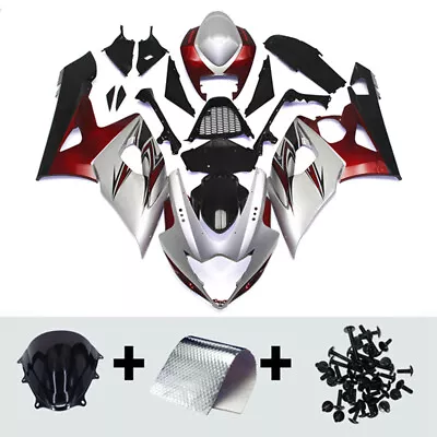 Red Silver Fairing Kit For Suzuki GSXR1000 2005 2006 K5 ABS Injection Bodywork • $410.95