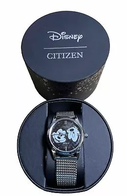 Citizen Mickey Mouse Stainless Steel Eco-Drive Watch FE7060-56W Disney • $89