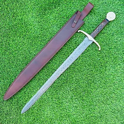 28  Handmade Damascus Steel Viking Sword Sharp Blade Sword Battle Ready EX-7658 • $64