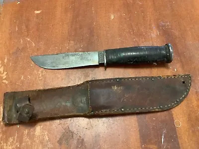 Early WWII WW2 USN MARK 1  KA BAR OLEAN FIGHTING KNIFE IN EXC COND • $180