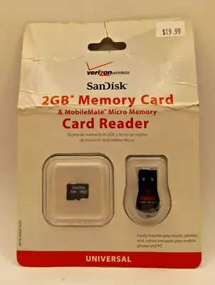 Sandisk 2GB Memory Card Verizon Wireless New Sealed Package • $9.99