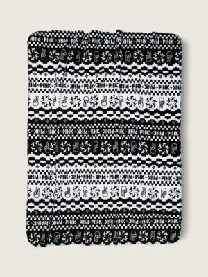 $23.27 • Buy Limited Edition New Victoria's Secret Pink Sherpa Blanket Black/White 50”x 60” 