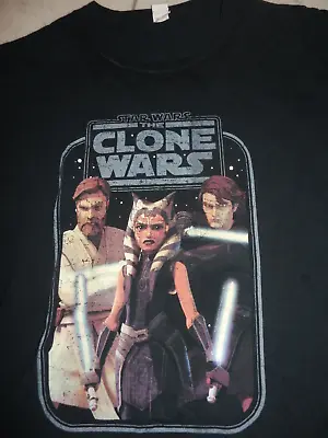 Star Wars Clone Wars Animated Ashoka Obi-wan Anakin Vintage T-shirt Shirt 5xl • $24.99