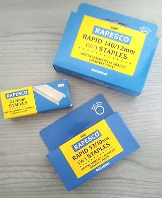 £5.10 • Buy Staples 21/4, 53/10, 140/6 & 140/12 Rapid Staples 1,000, 2,000 & 5,000 Packs