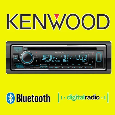 KENWOOD CAR DAB CD MP3 Bluetooth IPhone/Android Spotify Stereo KDC-BT740DAB EX • £119.99