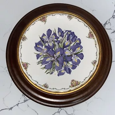Royal Albert Queen Mother IRISES Favourite Flower Plates Gold Rim Ltd Edition • £4.99