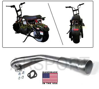 Center Exhaust Header 3 Stage For TrailMaster Storm 200 Minibike USA Made! • $49.50