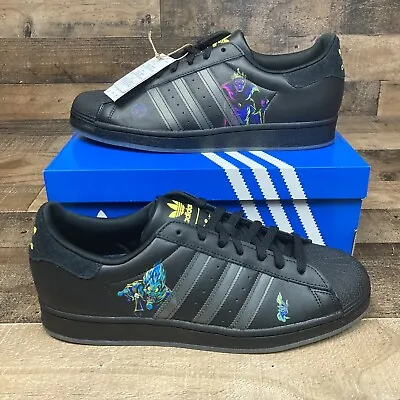 Adidas Originals Shoes Men Sz 12 Black Superstar X Disney Limited Edition IE8369 • $89.79