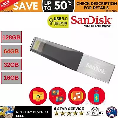 IXpand Mini Flash Drive USB Memory Stick IPhone Photo Video File Storage 16 128G • $67.48