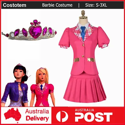 Barbie Princess Costume Charm School Sofia Halloween Fancy Dress Party Outfits • $29.89