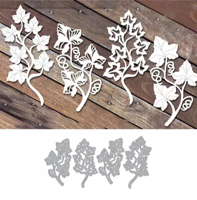 4PCs Leaf Metal Cutting Die Stencil For Paper Card Scrapbooking Embossing Album • £3.79