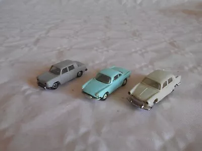 Vintage Norev Micro Miniature Series Plastic Cars Peugeot 404 Renault Floride R8 • £14.40