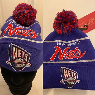 New Jersey Nets Pom Beanie Hat Mitchell And Ness • $12