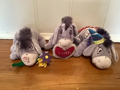 Disney Eeyore's Little Scribbles/moments Original Plush Toys Eeyore X 3 • £17.99