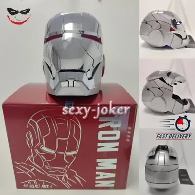 Iron Man MK5 1:1 AUTOKING Silver Helmet Wearable Voice-control Cosplay NEW • $199