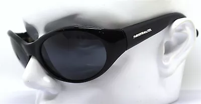 Sunglasses Made IN Italy Man Oval Wrap Black Sports Fly Vintage • $111.09